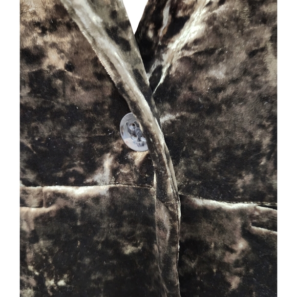 SANCTUARY by ANTHROPOLOGIE Green Blazer with Velvet Texture & Floral  SZ Small - Picture 12 of 16